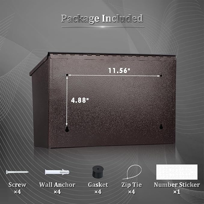 Dalmbox Wall-Mount Mailbox Large Mailbox - Image 7