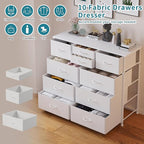 LUMTOK 10-Drawer Dresser, Fabric Storage Dressers Drawers - Image 4