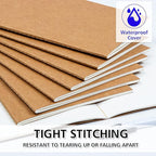 feela 15 Pack A5 Kraft Notebooks, 60 Lined Blank Pages Travel Journal Bulk - Image 4