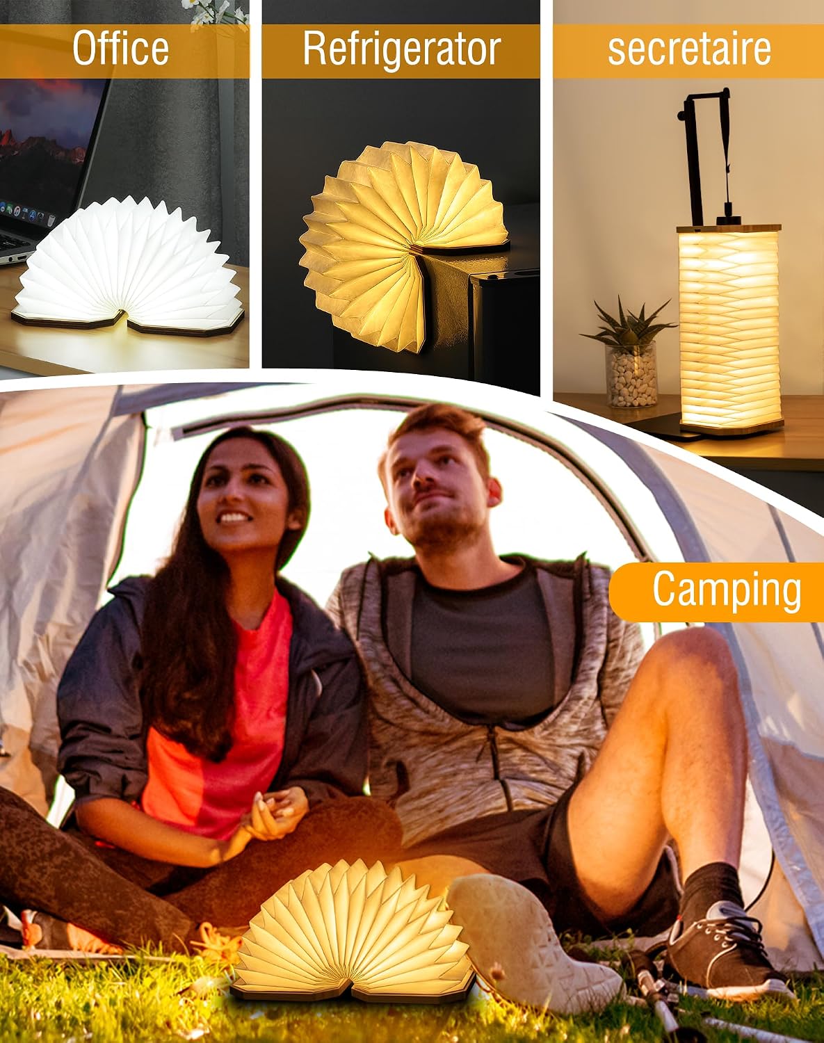 Originality Folding Accordion Lamp, Japanese Gift, LED Paper Lantern
