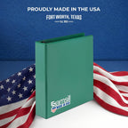 Samsill 2 Inch 3 Ring Binders, Economy Round Ring, Clear View Cover, 425 Sheet Capacity - for School, Home, Office - Green, 12 Pack