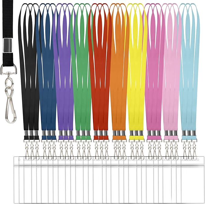 30 Pcs Lanyards for ID Badges, Waterproof Lanyard Card Holder for Carnival Sail by MoHern