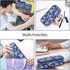 YIJIUWKIS Kids Adults Camo Style Pencil Case Blue Pencil Box - Image 5