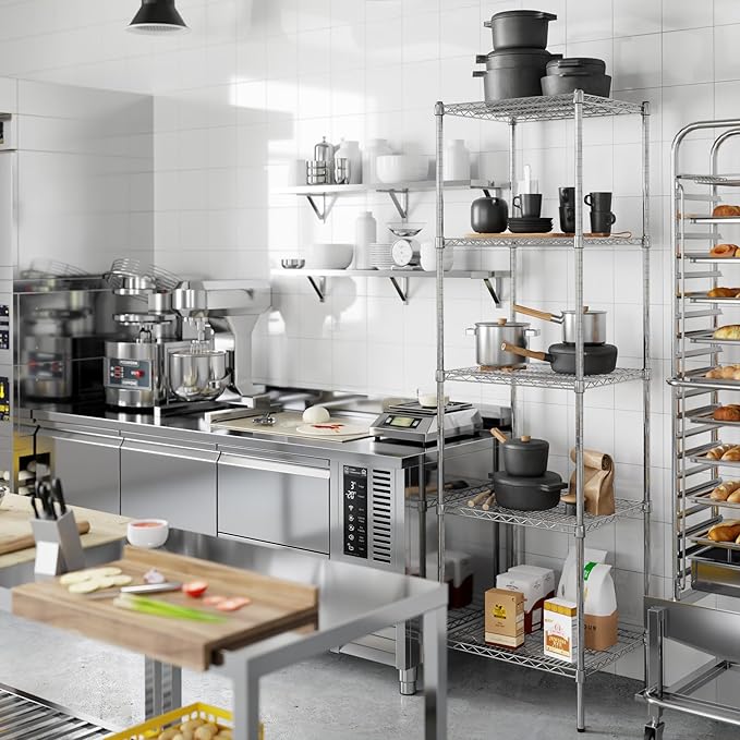 Regal Altair 21" Deep x 24" Wide x 86" Height Wire Shelving Kit | 5-Tier | NSF - Image 7