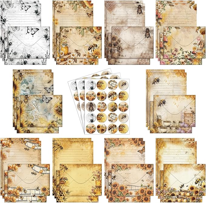 TaoBary 160 Pcs Stationery Paper Set 50 Double Sided Stationery Papers by TaoBary