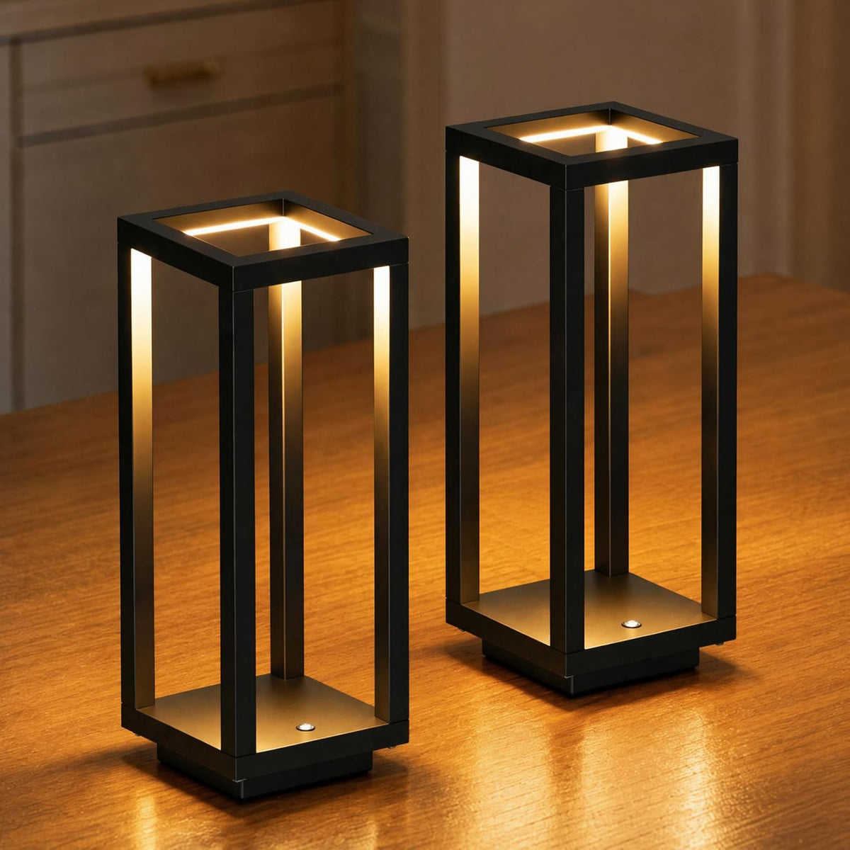 Cordless Table Lamp,Outdoor Rechargeable Table Lamp 7200mAH Battery 2PCS