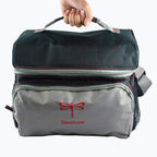 tombow 56177 storage tote, black and grey. perfectly, side view