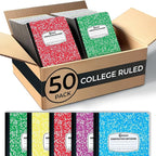 Rosmonde 50 Pack Bulk Composition Notebooks College Ruled, 200 Pages, 9-3/4 x by Rosmonde