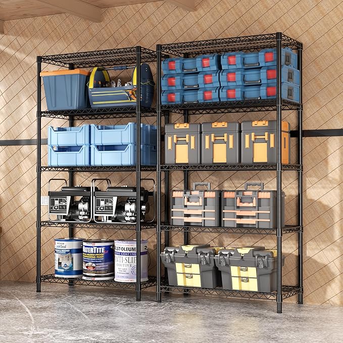 SINGAYE 5 Garage Shelving Wire Storage Heavy Duty Shelves 1750LBS Shelving Unit - Image 2