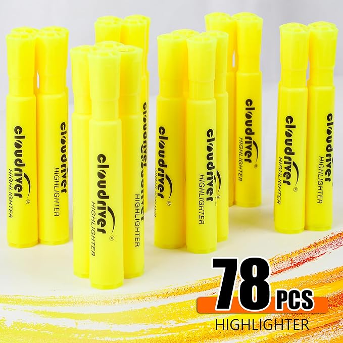 cloudriver Highlighters Bulk Pack of 78, Chisel Point, Quick Drying Ink - Image 2