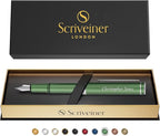 Scriveiner Personalized Luxury EDC Fountain Pen, Stunning Matt Green Pocket Pen - Image 9