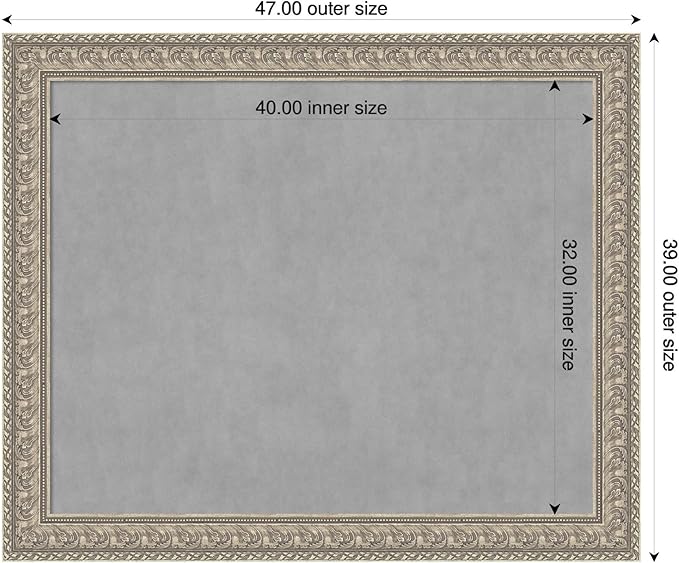 Amanti Art Silver Framed Magnetic Board 39x47 X-Large Vision Board - Image 2