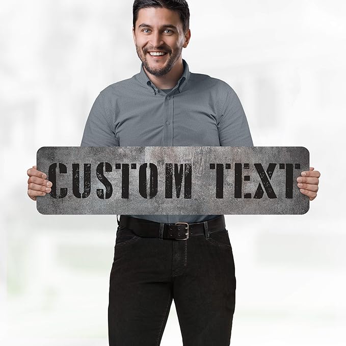 Custom Sign, Custom Street Sign, 11 Font Colors, 13 Font Styles, 4 Hole Options - Image 2