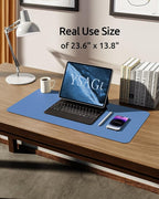 YSAGi Leather Desk Protector, Office Mat, Large Mouse Mat, Non-Slip PU Leather - Image 5