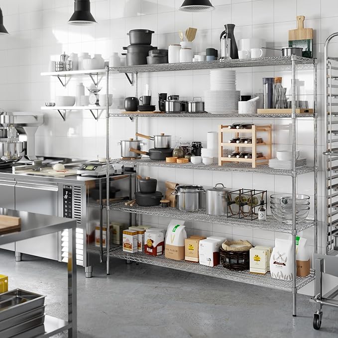 Regal Altair 18" Deep x 72" Wide x 74" Height Wire Shelving Kit | 5-Tier | NSF - Image 6