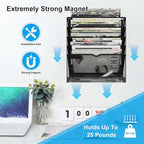 KZWKRG 6 Tier Magnetic File Holder, Large Capacity Mesh Hanging Wall Organizer - Image 2