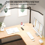 led desk lamp with clamp, eye-carying desk light, close-up detail
