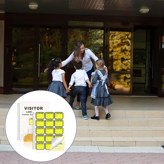 1 Pack of Visitor Badges Registry Log - Image 6