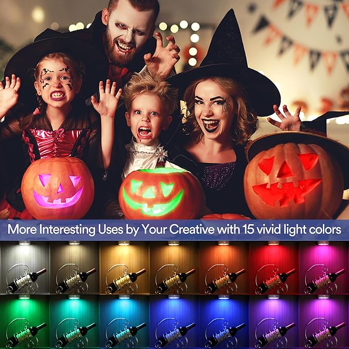 TECOMLIGHT Puck Lights with Remote Control, Battery Powered Wireless LED Under - Image 5