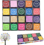 GTLZLZ Ink Pads for Kids, 20 Colors Craft Ink Pad, Washable Finger Ink Pads for by GTLZLZ