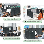 BXI Foldable Felt Desk Divider, 16.5 x 86 Inches Non-Tip Privacy Panel Partition - Image 3