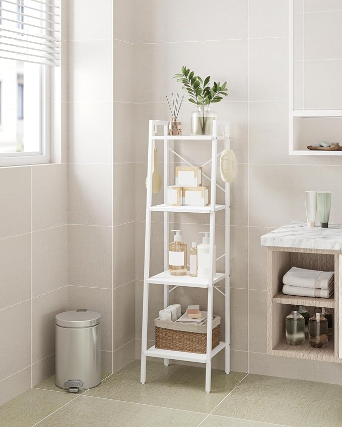 Hzuaneri Ladder Shelf, Bookshelf Bookcase, Freestanding Corner Storage Shelve - Image 7