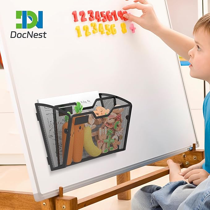 Docnest 2 Tier 3 Pack Magnetic Wall Mounted File Holders, Mesh Letter Organizer - Image 7