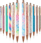Zonon 60 Pcs Sparkly Pens Fancy Glitter Shiny Metal Retractable Ballpoint Pens Black Ink Medium Point 1. 0 mm Click Ball Pen for Office Supply Woman Adults Teachers End of Year Graduation Gifts