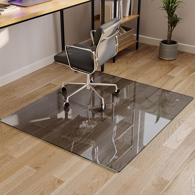 Koonmi Tempered Glass Chair Mat by KOONMI