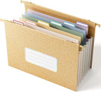 EcoStash Wheat Straw Expanding Hanging File Folders, 1.2" Accordion Pockets by EcoStash