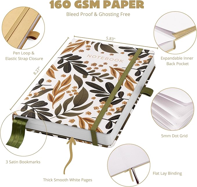 VIVID SCRIBBLES Dotted Journal – 160gsm Bleed Proof Thick White Paper – 200 - Image 3