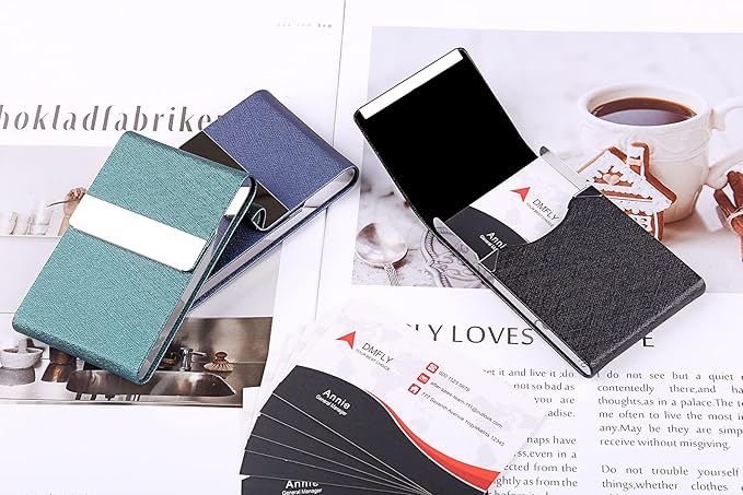 DMFLY Professional Business Card Holder, Pocket Business Card Case - Image 2