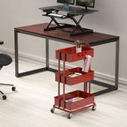 Simple Houseware 3-Tier Heavy Duty Metal Utility Rolling Cart - Image 2
