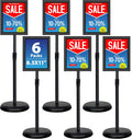 VAIIGO 6Packs 8.5x11 Inch Adjustable Pedestal Poster Sign Stand, Heavy Duty