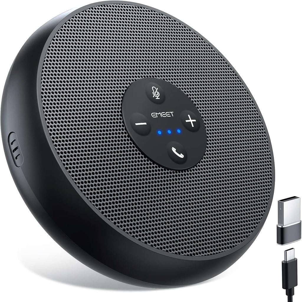 EMEET USB Speakerphone, M1A Zoom Certified AI Mics 360°Voice Pickup USB Type
