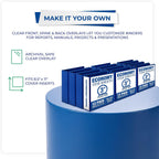 Samsill 3 Inch 3 Ring Binders, Economy Round Ring, Clear View Cover, 550 Sheet Capacity - for School, Home, Office - Blue, 12 Pack