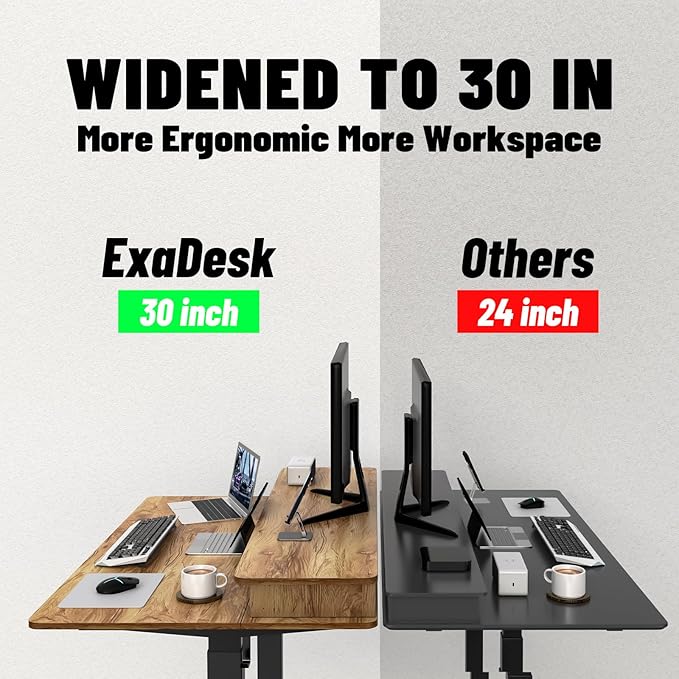 ExaDesk 48 * 30 Inches Electric Standing Widened Desk Adjustable Height - Image 4