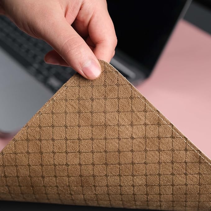 TORONATA Jersey Genuine Calfskin Leather Desk Pad, Office Desk Mat - Image 4