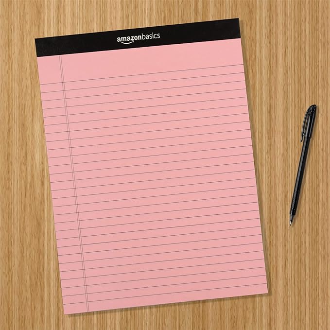 Amazon Basics Wide Ruled 8.5 x 11.75-Inch 50 Sheet Perforated Lined Writing - Image 5