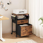 opnice file cabinet, rolling cart with 2 storage showing dimensions