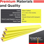 GRAPHITE Hard Lead Carpenter Pencil #2 Lumber Pencil Pack of 12 PCS - Image 2
