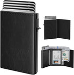 typecase Mens Wallet Card Holder: Pop Up Aluminum Case, Genuine Leather by typecase
