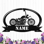 Custom Motorcycle Metal Sign Personalized Biker Name Signs Custom Garage by HengMeiZiK