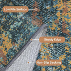 GENIMO Washable Area Rugs for Living Room, 10x14 Vintage Non Slip Rugs - Image 6