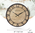 Presentime & Co 21" Farmhouse Series Wall Clock, Cottage Style, Vintage Design - Image 5