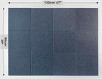 DECORITA Blue Felt Bulletin Board 47"x35" | Large Cork Pin Board Alternative - Image 2