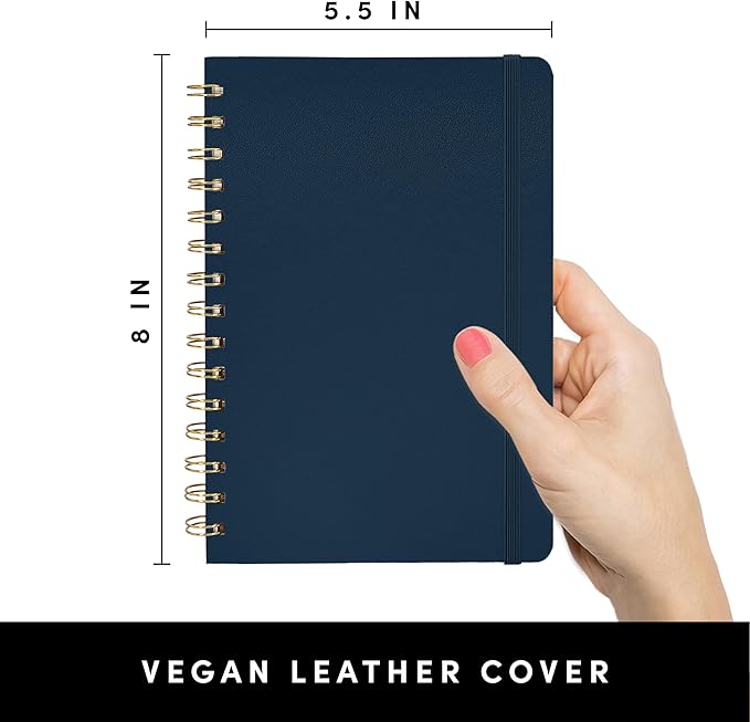 PAPERAGE Lined Spiral Journal Notebook, 160 Pages, Hardcover Journal - Image 2