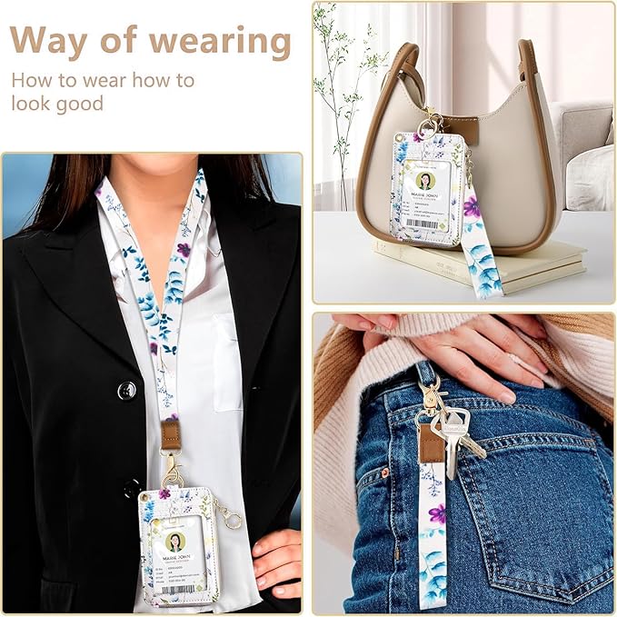 bolimoss 2-in-1 ID Badge Holder & Lanyard Wallet - Image 3