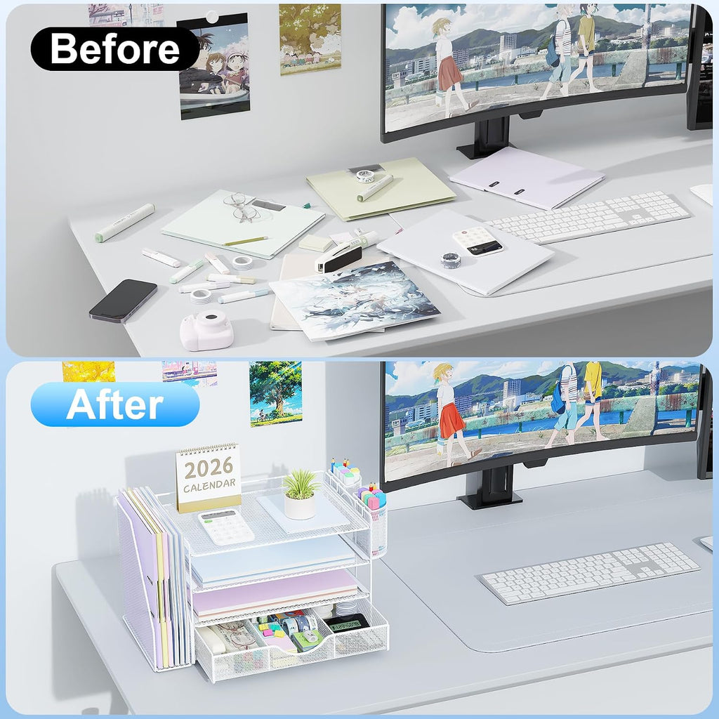 gianotter desk organizers and accessories with file holder shown in use