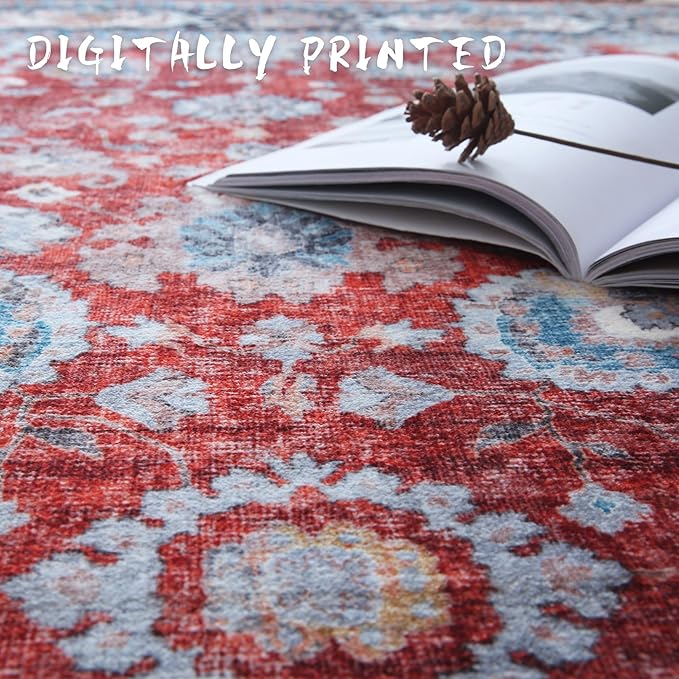 Rugcomf Runner Rug 2'x6' Hallway Rug Washable Boho Soft Area Rug Non-Slip - Image 4